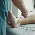 Séance de rééducation personnalisée pratiquée par un kinésithérapeute.